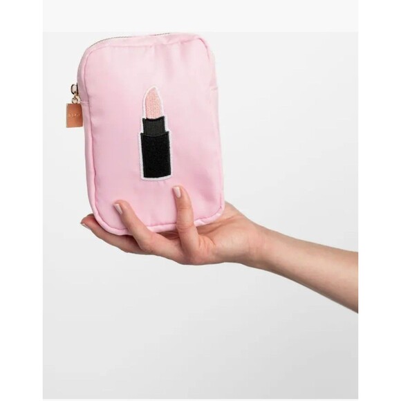 $38 Bloc Bags Mini Cosmetic Bag in Pink New 8 - Picture 1 of 5